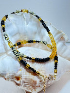 Citrine, Black Tourmaline & Dalmatian Jasper Necklace & Bracelet Set