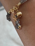 Natural Labradorite Gold Filled Bracelet