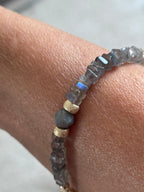 Natural Labradorite Gold Filled Bracelet