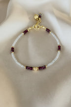 Garnet & Labradorite Bracelet