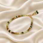 Green Tourmaline Bracelet with Gold Filled Details