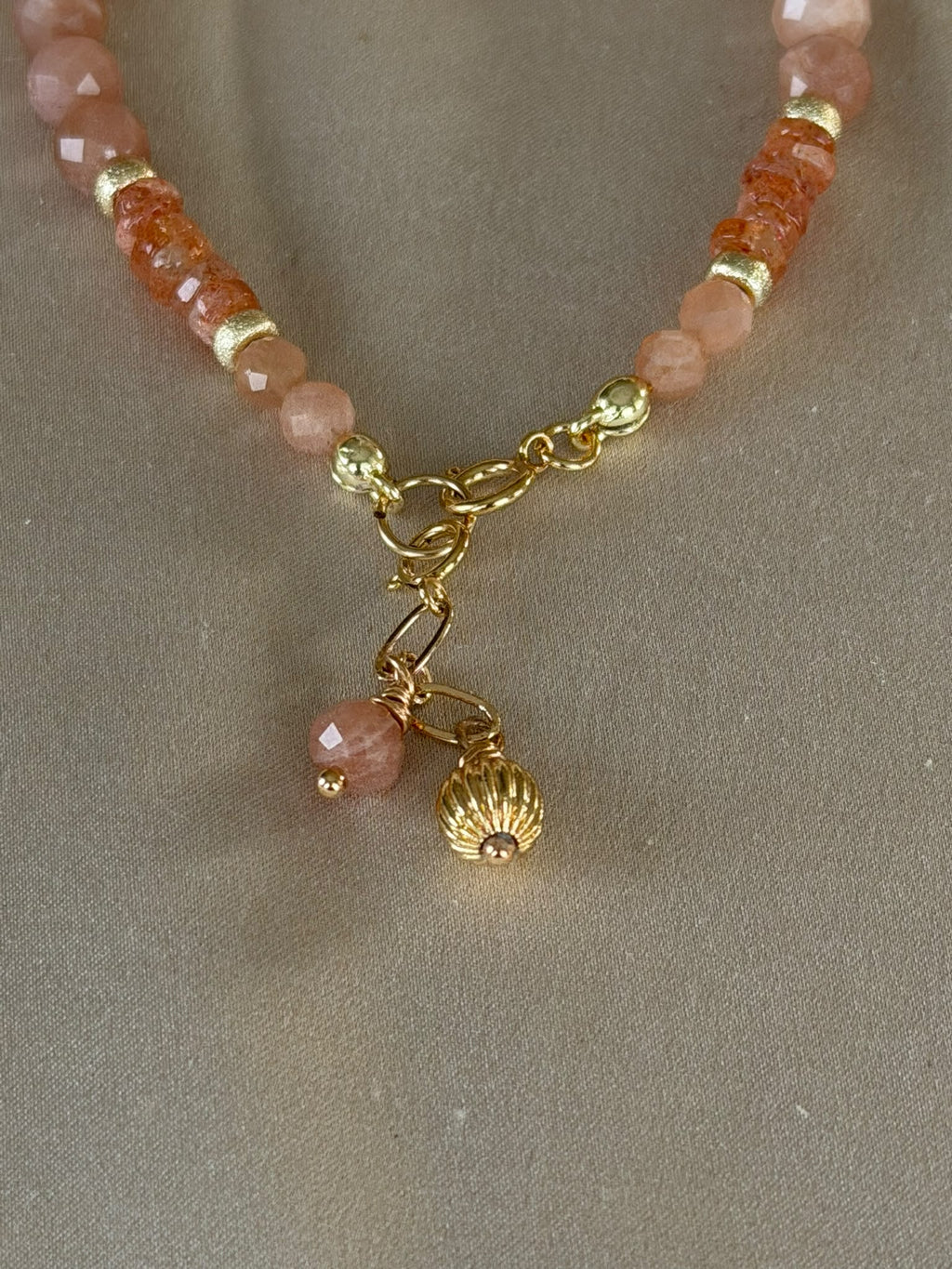 Moonstone & Sunstone Gold Filled Bracelet