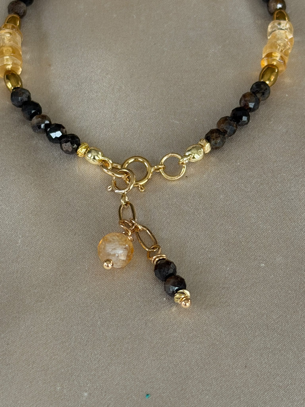 Citrine & Star Sapphire Gold Filled Bracelet