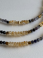 Citrine & Blood Iolite Gold Filled Bracelet