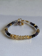 Citrine & Blood Iolite Gold Filled Bracelet