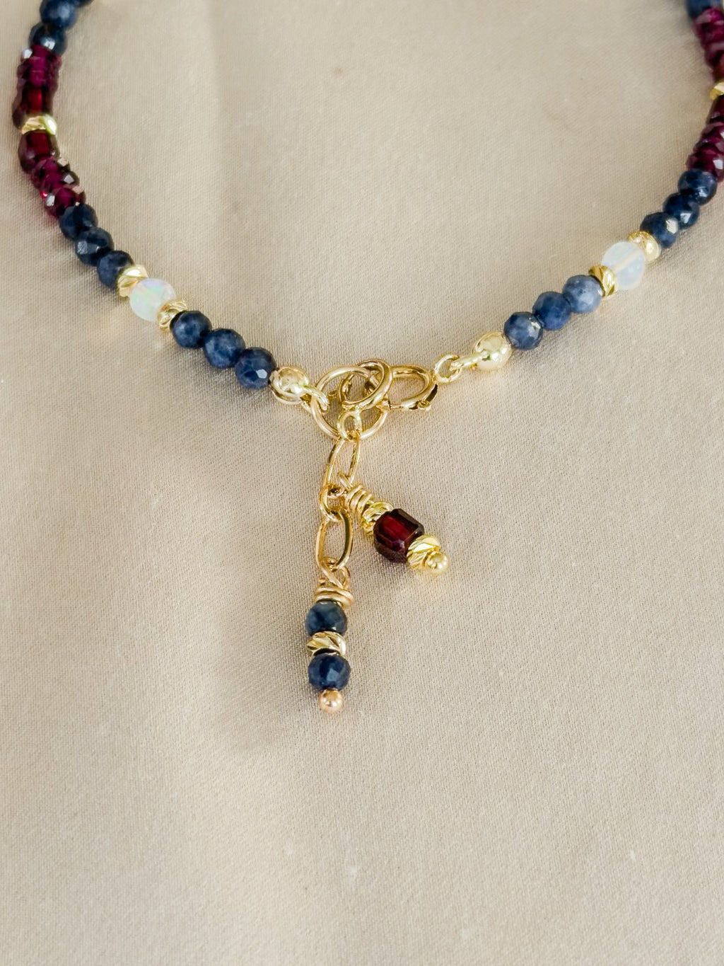 Sapphire, Garnet & Ethiopian Opal Bracelet