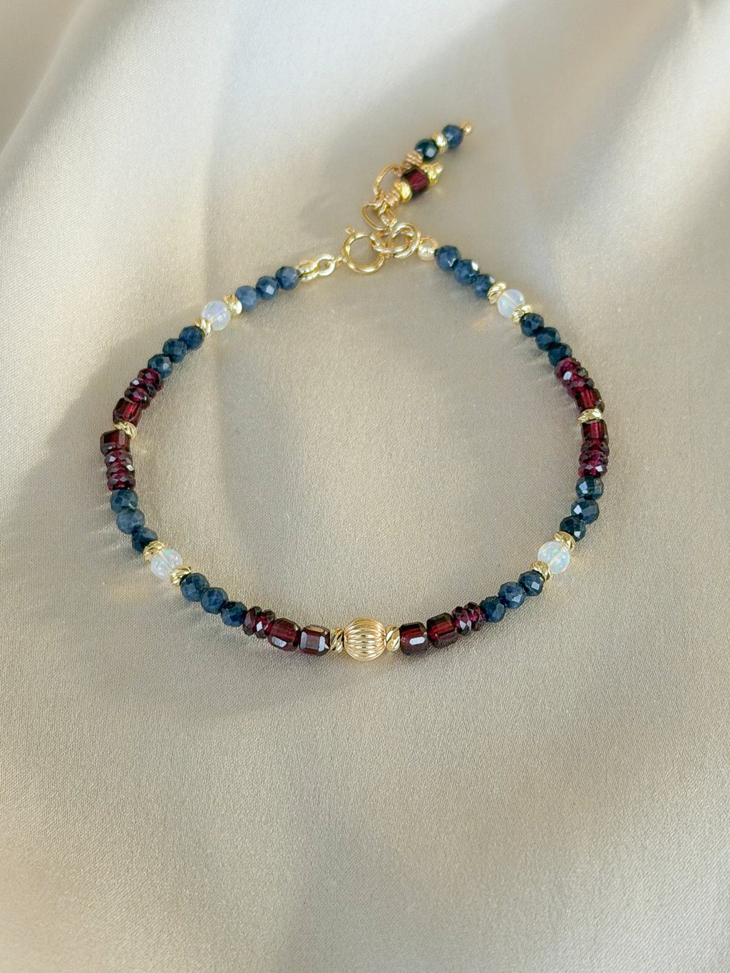 Sapphire, Garnet & Ethiopian Opal Bracelet