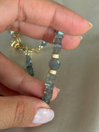 Natural Labradorite Gold Filled Bracelet