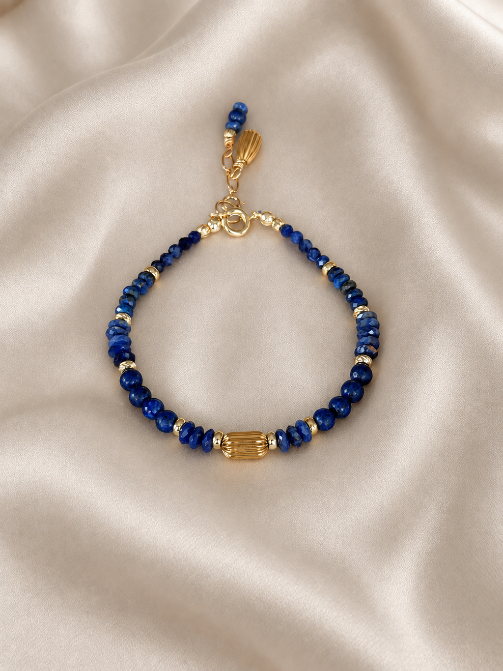 Bransoletka z lapis lazuli i sodalitu z zapięciem Gold Filled