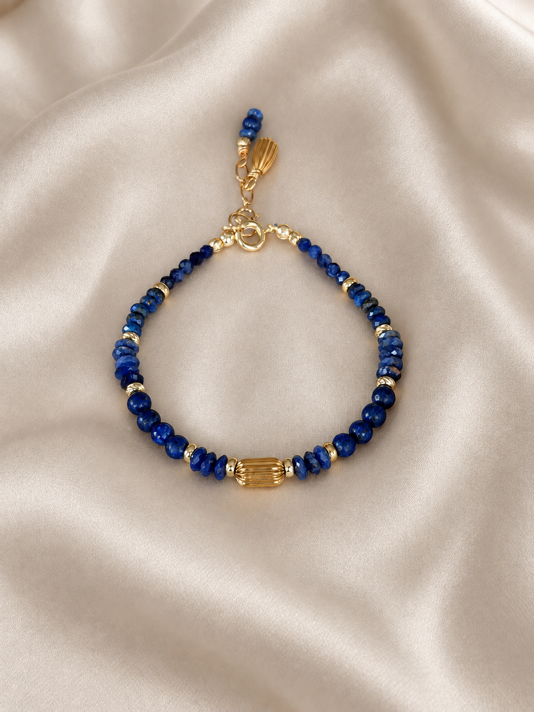 Bransoletka z lapis lazuli i sodalitu z zapięciem Gold Filled