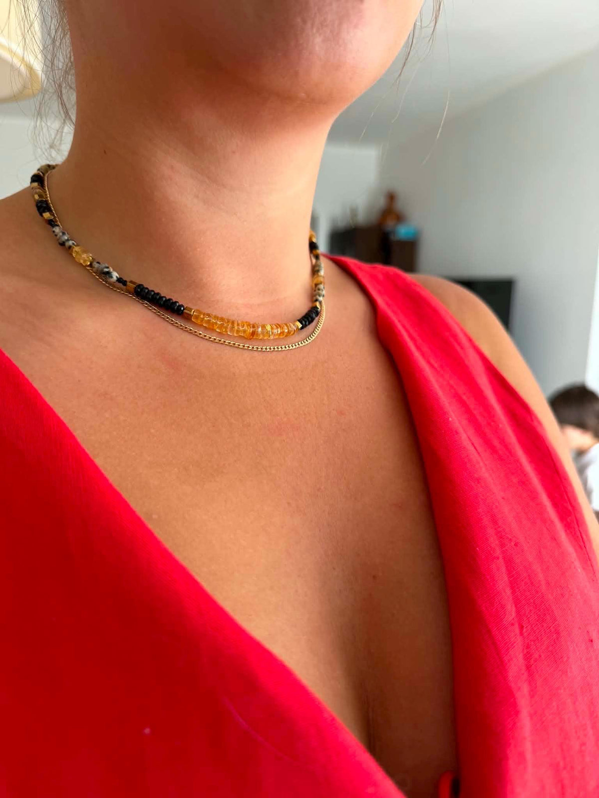 Premium Natural Gemstone Necklace & Bracelet Set