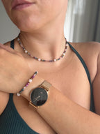 Ruby in Fuchsite Bracelet | Rose Quartz Bracelet | Natural Gemstone Bracelet | Gold Filled Clasp | Handmade Jewelry | Stone Orchard