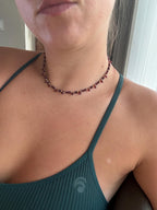 Garnet Necklace | Handmade Natural Garnet Choker | Gold Filled Clasp | Minimalist Gemstone Necklace | Gift for Her