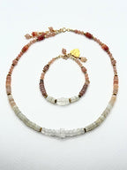 Moonstone & Sunstone Bracelet | Handmade Natural Gemstone Bracelet | Gold Filled Clasp | Minimalist Jewelry | Gift for Her