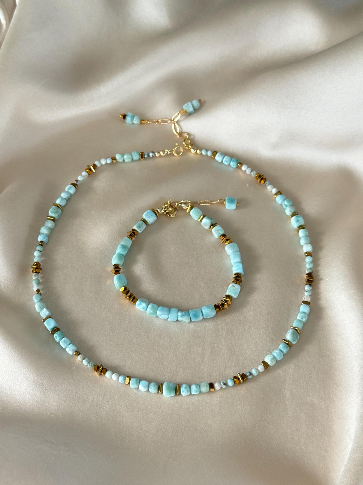 Larimar Necklace | Natural Gemstone Necklace | Gold Filled Clasp | Minimalist Blue Jewelry | Gift for Her | Stone Orchard