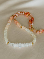 Moonstone & Sunstone Necklace | Handmade Natural Gemstone Necklace | Gold Filled Clasp | Minimalist Jewelry | Stone Orchard