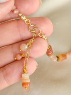 Moonstone & Sunstone Necklace | Handmade Natural Gemstone Necklace | Gold Filled Clasp | Minimalist Jewelry | Stone Orchard