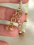 Moonstone & Sunstone Bracelet | Natural Gemstone Bracelet | Gold Filled clasp | Handmade Bracelet | Stone Orchard