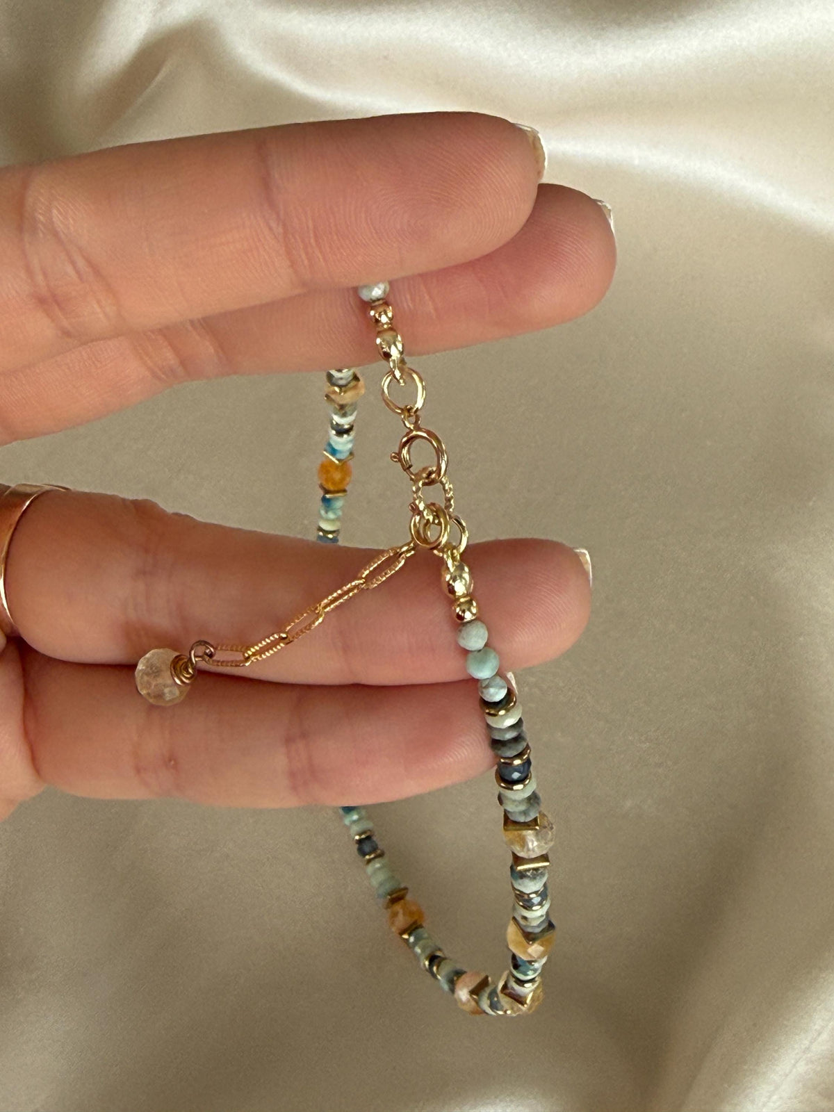 Hauyne & Citrine Necklace | Natural Gemstone Necklace | Gold Filled Clasp | Handmade Jewelry | Stone Orchard