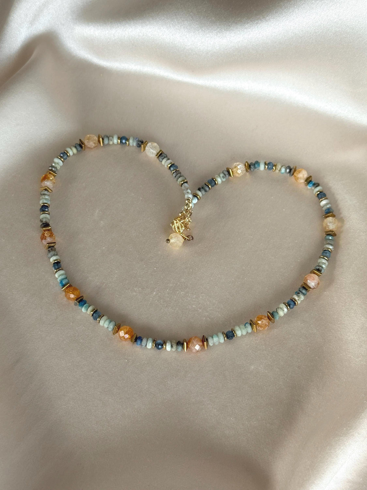 Hauyne & Citrine Necklace | Natural Gemstone Necklace | Gold Filled Clasp | Handmade Jewelry | Stone Orchard
