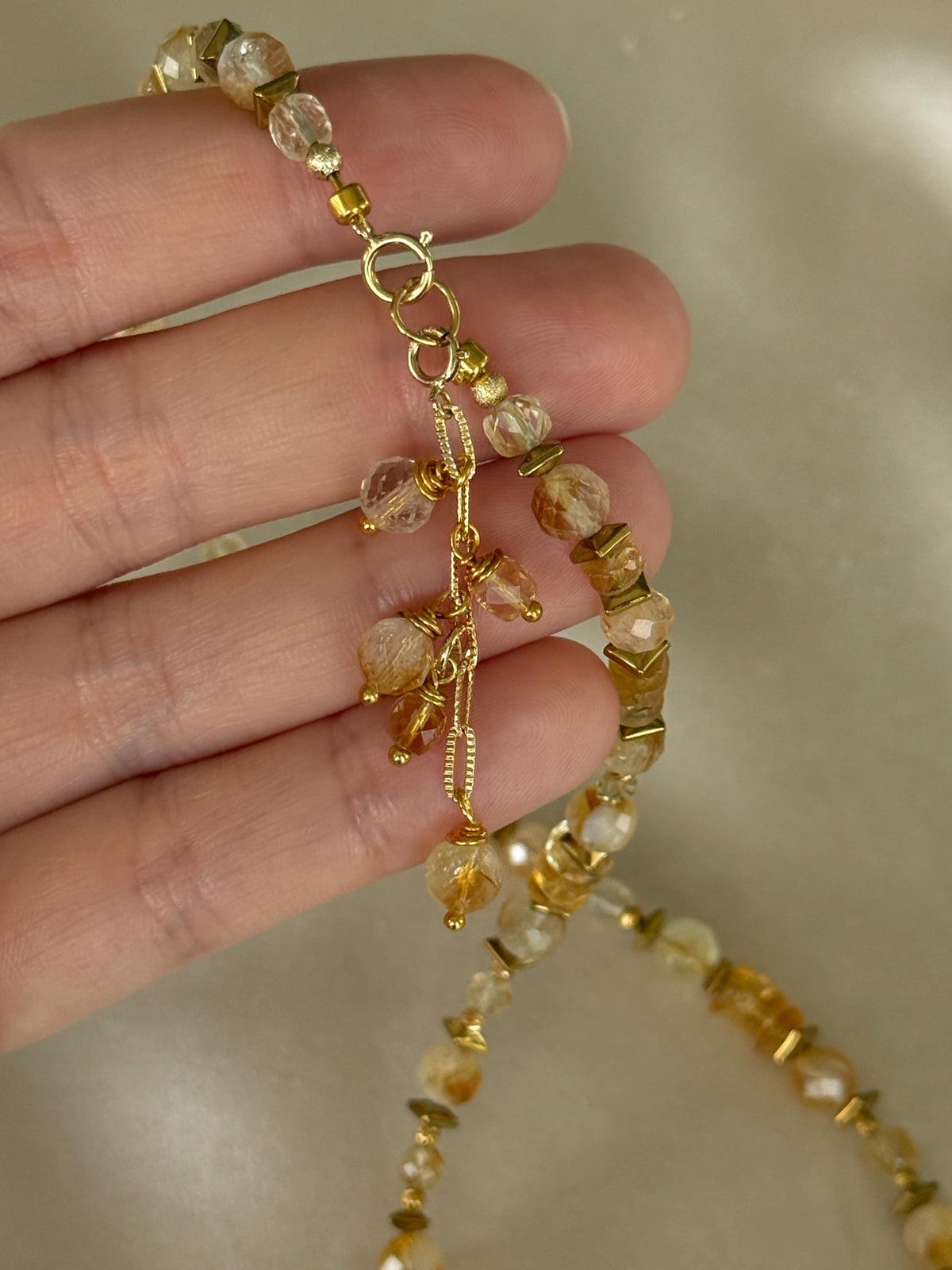 Citrine & Hematite Necklace | Natural Gemstone Necklace | Gold Filled | Handmade Jewelry | Gift for Her | Stone Orchard