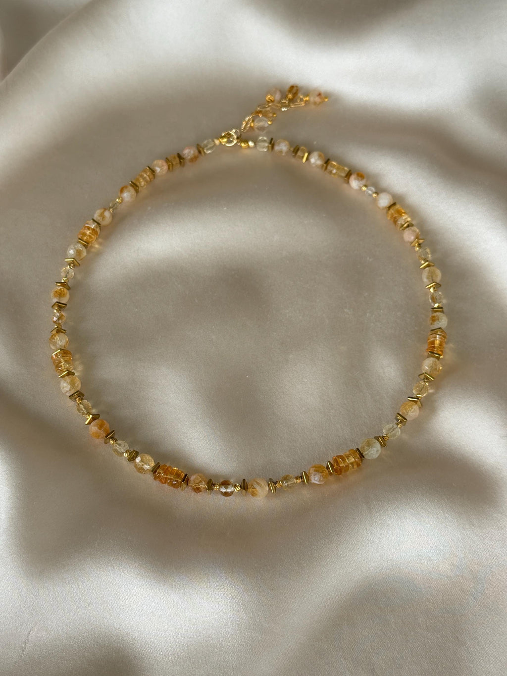 Citrine & Hematite Necklace | Natural Gemstone Necklace | Gold Filled | Handmade Jewelry | Gift for Her | Stone Orchard
