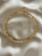 Citrine & Hematite Necklace | Natural Gemstone Necklace | Gold Filled | Handmade Jewelry | Gift for Her | Stone Orchard