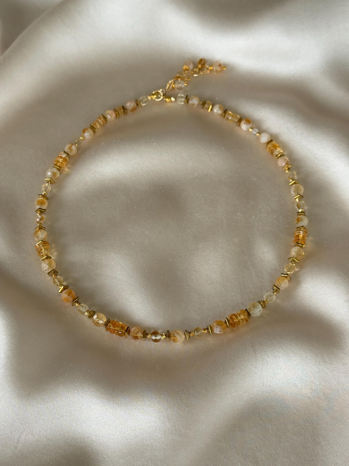 Citrine & Hematite Necklace | Natural Gemstone Necklace | Gold Filled | Handmade Jewelry | Gift for Her | Stone Orchard
