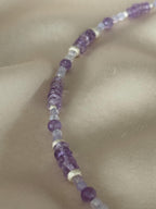 Amethyst Necklace | Dainty Sterling Silver Necklace | Natural Gemstone Jewelry | Minimalist Purple Necklace | Gift for Her