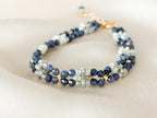 Sapphire & Labradorite Bracelet | Handmade Natural Gemstone Bracelet | Gold Filled Clasp | Minimalist Blue Gemstone Jewelry | Gift for Her