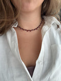 Garnet Necklace | Handmade Natural Garnet Choker | Gold Filled Clasp | Minimalist Gemstone Necklace | Gift for Her
