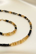 Premium Natural Gemstone Necklace & Bracelet Set