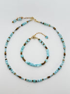Larimar Bracelet | Natural Larimar Bracelet | Gold Filled Clasp | Handmade Gemstone Jewelry | Stone Orchard