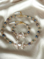 Natural Pearl & Hematite Bracelet | Multicolor Pearl Bracelet | Gold Filled Clasp | Handmade Jewelry | 20 cm