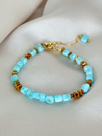 Larimar Bracelet | Natural Larimar Bracelet | Gold Filled Clasp | Handmade Gemstone Jewelry | Stone Orchard