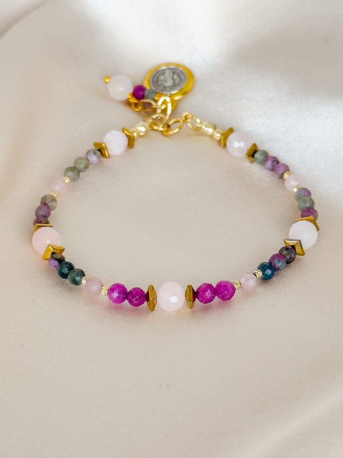 Ruby in Fuchsite Bracelet | Rose Quartz Bracelet | Natural Gemstone Bracelet | Gold Filled Clasp | Handmade Jewelry | Stone Orchard