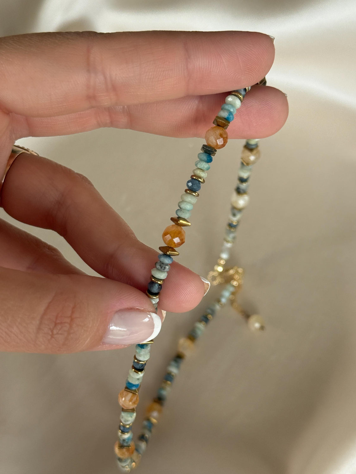Hauyne & Citrine Necklace | Natural Gemstone Necklace | Gold Filled Clasp | Handmade Jewelry | Stone Orchard