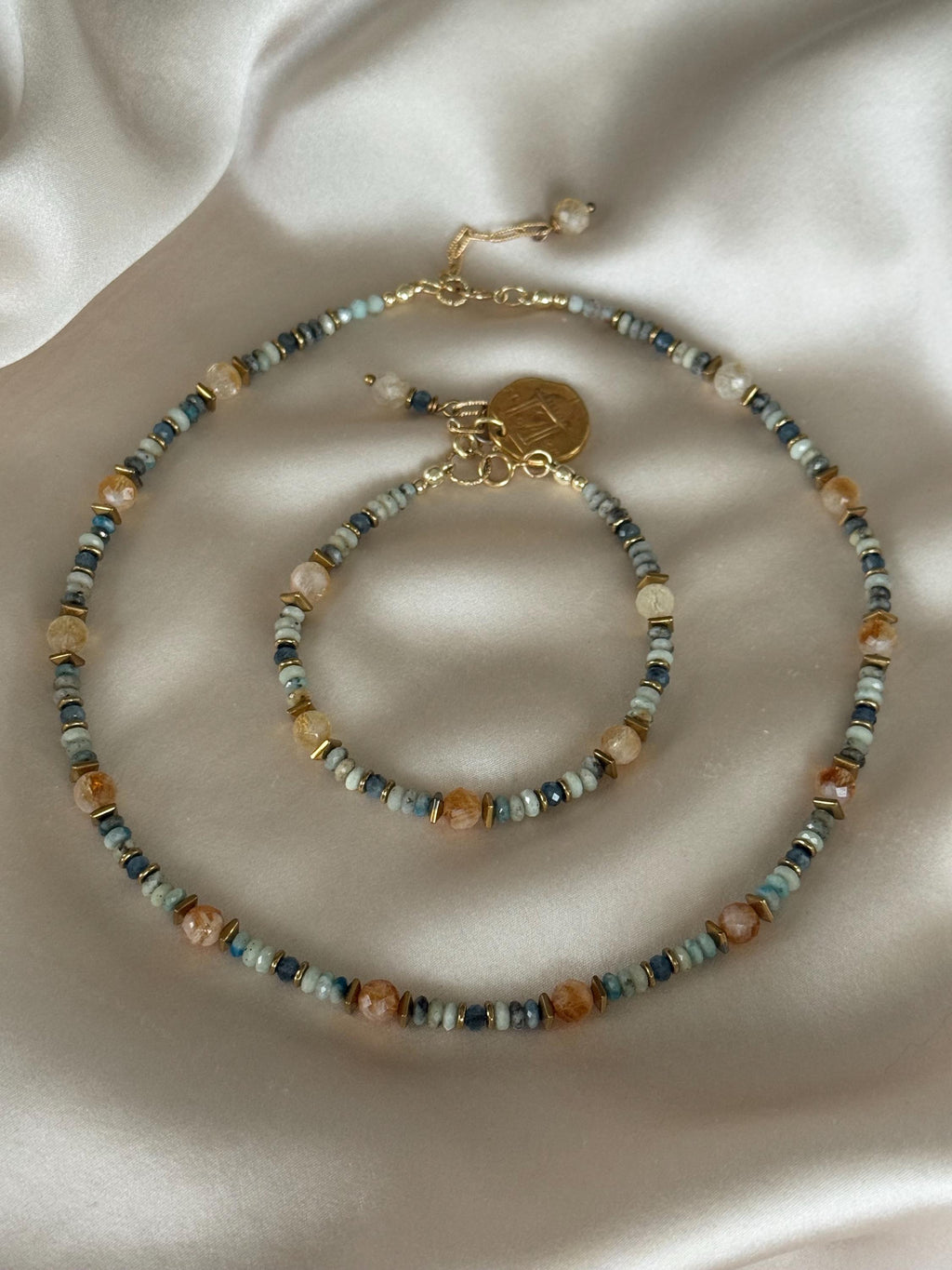 Hauyne & Citrine Bracelet | Natural Gemstone Bracelet | Gold Filled | Handmade Jewelry | Stone Orchard
