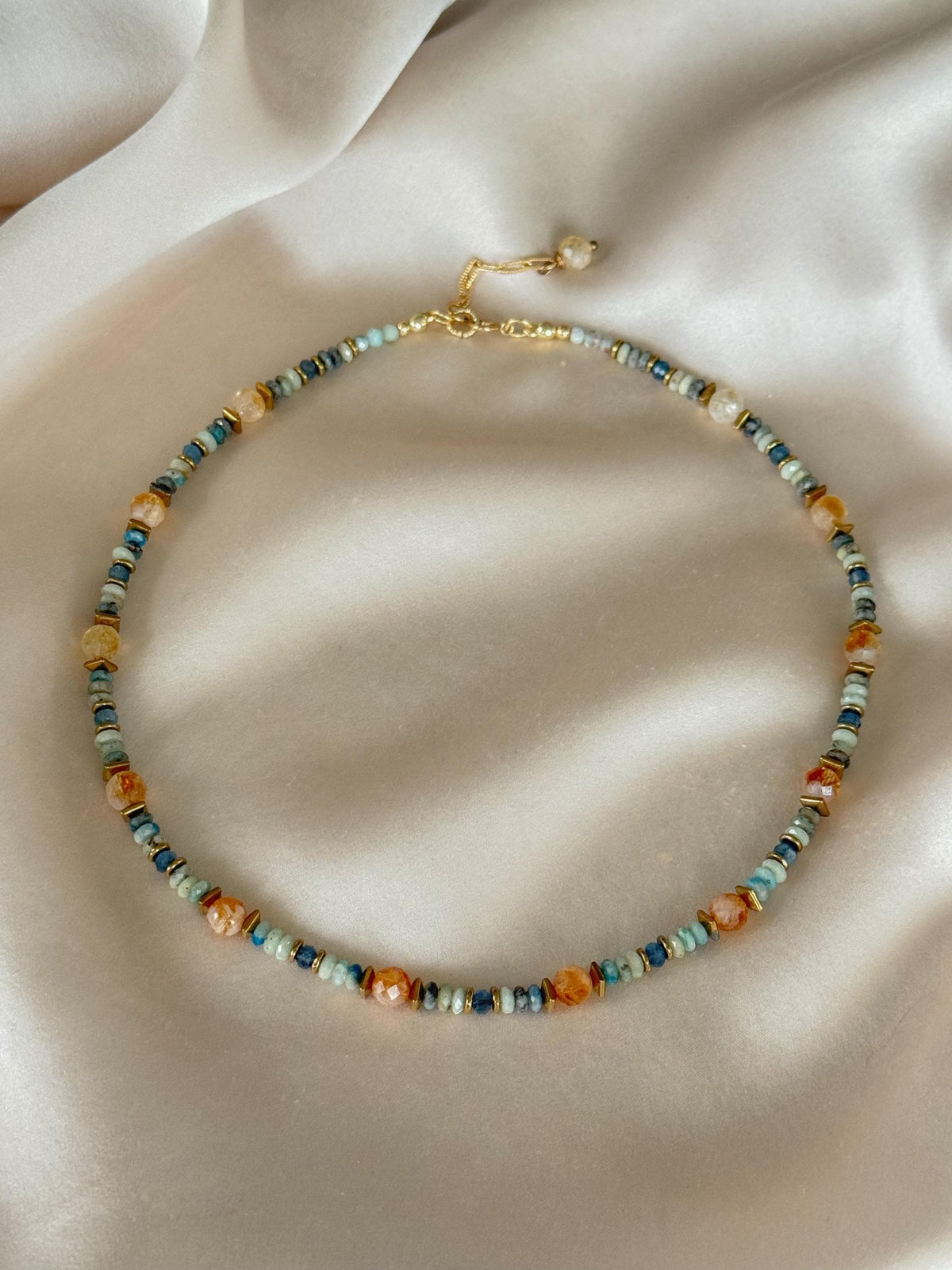 Hauyne & Citrine Necklace | Natural Gemstone Necklace | Gold Filled Clasp | Handmade Jewelry | Stone Orchard