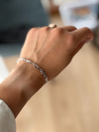 Herkimer Diamond Bracelet | Natural Herkimer Quartz | Gold Filled | Teddy Bear Charm | Handmade Minimalist Bracelet | Stone Orchard