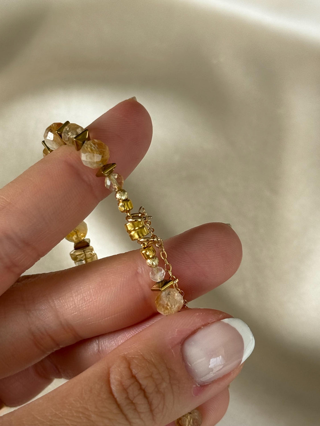 Citrine & Hematite Bracelet | Natural Gemstone Bracelet | Gold Filled | Handmade Minimalist Jewelry | Gift for Her | Stone Orchard