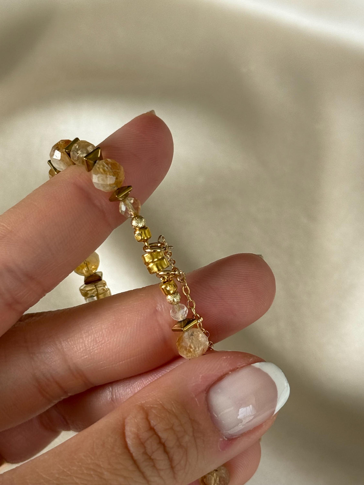 Citrine & Hematite Bracelet | Natural Gemstone Bracelet | Gold Filled | Handmade Minimalist Jewelry | Gift for Her | Stone Orchard