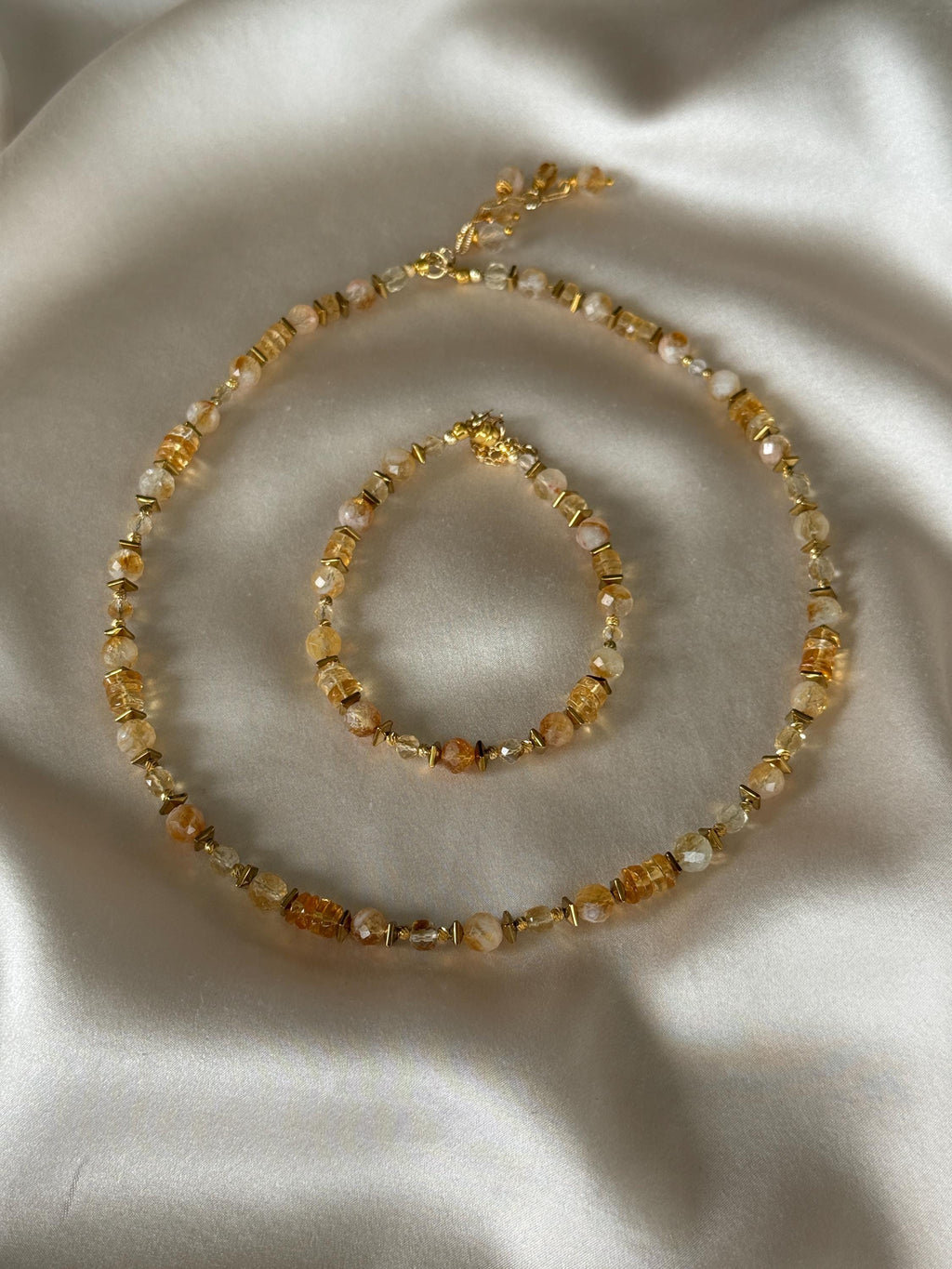 Citrine & Hematite Necklace | Natural Gemstone Necklace | Gold Filled | Handmade Jewelry | Gift for Her | Stone Orchard