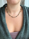 Citrine, Black Tourmaline & Dalmatian Jasper Necklace | Natural Gemstone Necklace | Gold Filled | Handmade Minimalist Jewelry |Stone Orchard