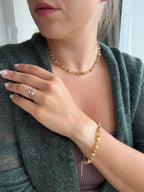 Citrine & Hematite Necklace | Natural Gemstone Necklace | Gold Filled | Handmade Jewelry | Gift for Her | Stone Orchard