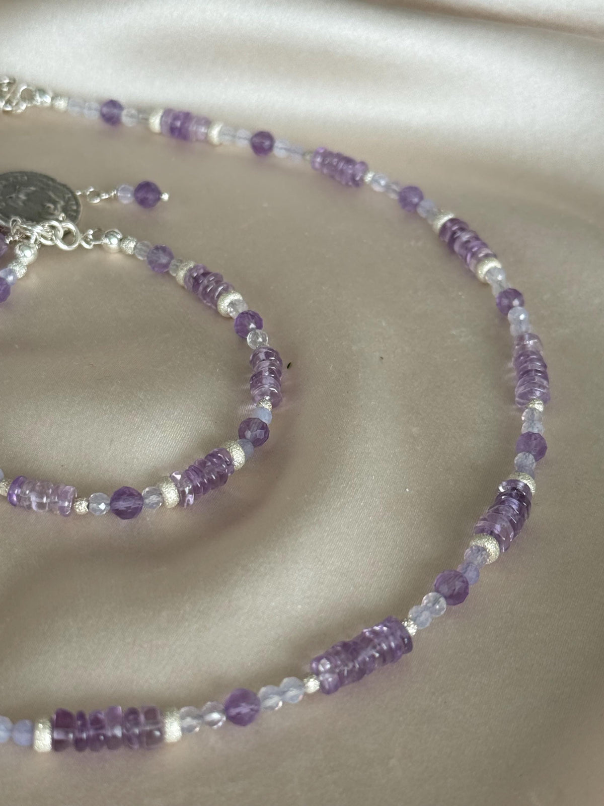 Amethyst Necklace | Dainty Sterling Silver Necklace | Natural Gemstone Jewelry | Minimalist Purple Necklace | Gift for Her