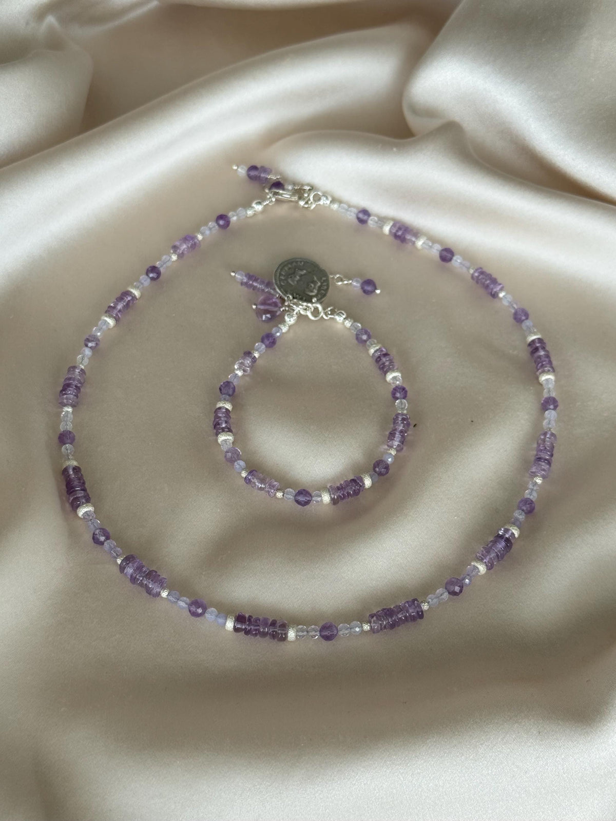 Amethyst Necklace | Dainty Sterling Silver Necklace | Natural Gemstone Jewelry | Minimalist Purple Necklace | Gift for Her