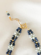 Sapphire & Labradorite Bracelet | Handmade Natural Gemstone Bracelet | Gold Filled Clasp | Minimalist Blue Gemstone Jewelry | Gift for Her