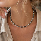 Obsidian & Labradorite Necklace and Bracelet Set, Gold Filled Findings