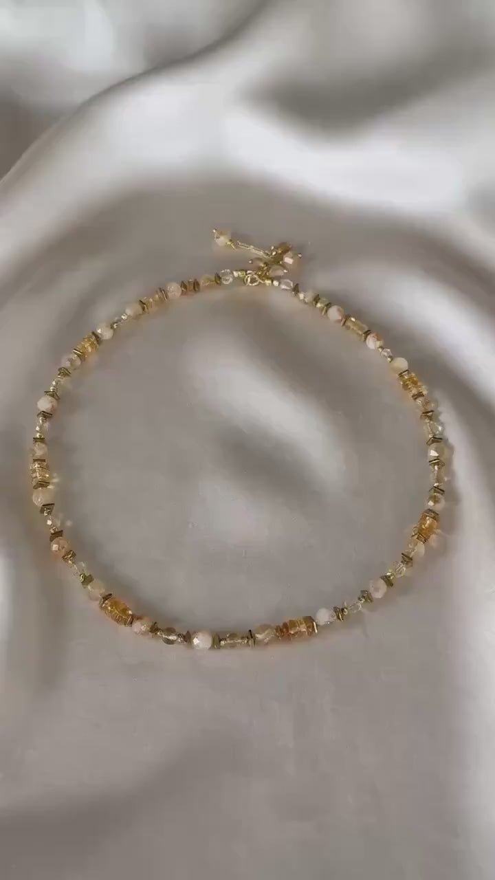 Citrine & Hematite Necklace